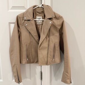 Abercrombie & Fitch Light Brown Leather Jacket